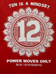 RICH GANG T-SHIRTS red POWER MOVES ONLY (#OVZ TEE, (BP477))