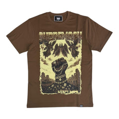 DENIMICITY RULE OR BE RULED STONE T-SHIRTDNM-2507BROW