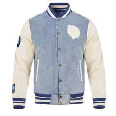 PRO BOSTON CELTICS VARSITY BLUES DENIM VARSITY JACKET, DENIM/LINEN BBC6510361-DLN