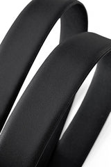 BAROCCO BELT Flat Leather Lion Auto BKL Belt – Silver Ed. SILVER/BLACK
