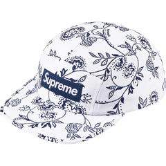 Gorra de campamento Supreme Floral Jacquard AZUL SS25H36