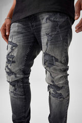 JORDAN CRING PANTS BS BLACK SHADOW SEAN FIT W SHREDS (JS2338)