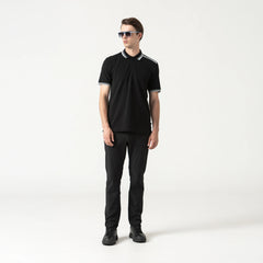 MONASTERY SAMUR POLO SHIRT MEN BLACK