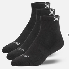 ODD SOX 3 Pack quarter Black Crew Sox