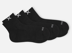 ODD SOX 3 Pack quarter Black Crew Sox