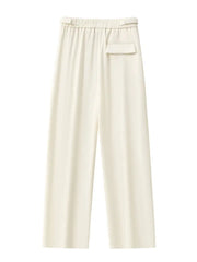 BAROCCO PANTS Wellington Side-Tab Trousers-Ivory