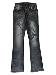 KDNK ANGEL RHINESTONE JEANS KND4897- M.CREY