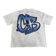 CASTEL death but make it classy lounging skeleton white tee