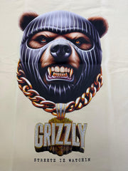 SIW CROP GRIZZLY CREAM PREMIUM TEE