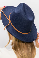Vegan felt fedora hat in marled colors
