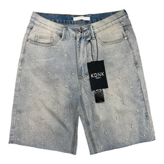 KDNK blue paerl RHINESTONE SHORTS-KND4965S