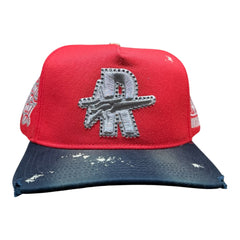 ROUGH PLAY vintage SNAPBACK (red/silver))