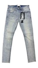 KND4935-LT.BLUE RHINESTONE LETTERING JEANS