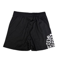 CASTEL leopard print graphic mesh shorts