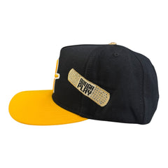 ROUGHPLAY HAT (BLACK/YELLOW BANDAID SNAPBACK