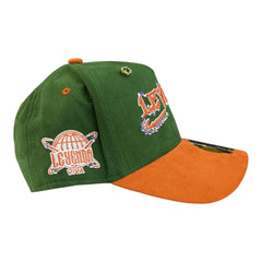 LEGENG HAT 1st Anniversary - Limited Edition Snapback Suede GREEN/ORANGE