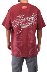 CLEMONT NOCTURNA T-SHIRT oversize men burgundy