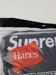 SUPREME HANES BOXERS BRIEFS (4 PACK) BLACK