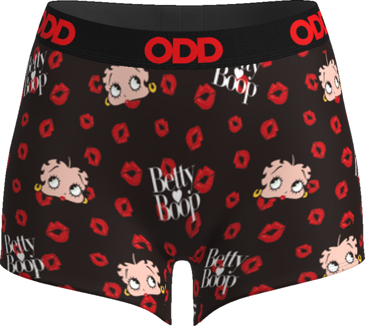 ODD betty boop kisses womens boy shorts
