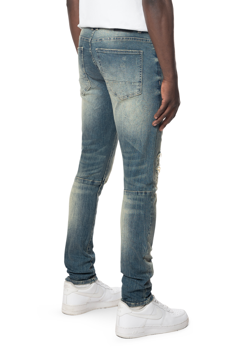 SMOKE RISE VINTAGE WASHED JEANS (JP24101)