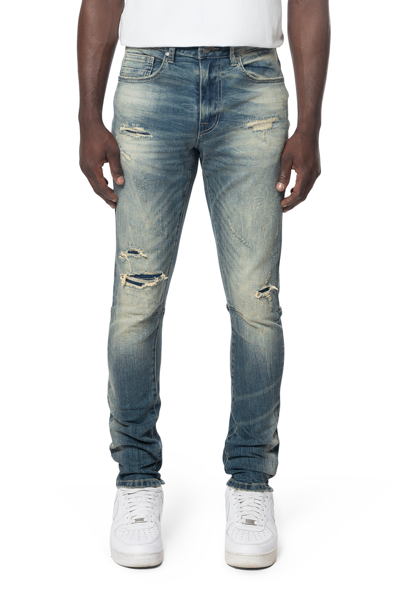 SMOKE RISE VINTAGE WASHED JEANS (JP24101)