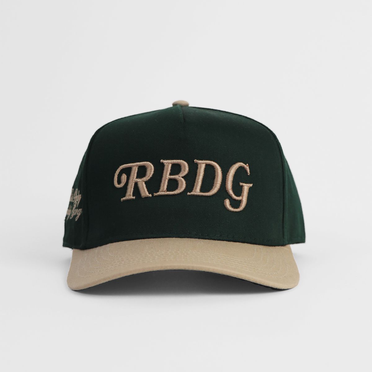 Gorra snapback Outrank RBDG con bordado 3D abullonado QSH261 verde oscuro/caqui