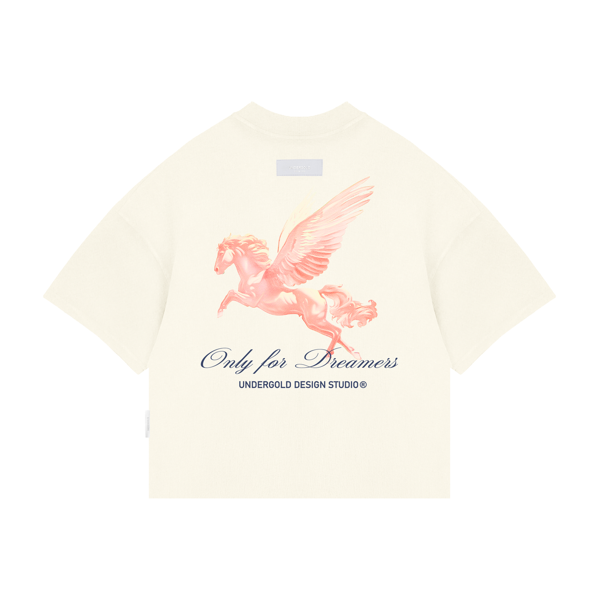 Camiseta UNDERGOLD Dreamers Pegasus de corte cuadrado (crema) 11877