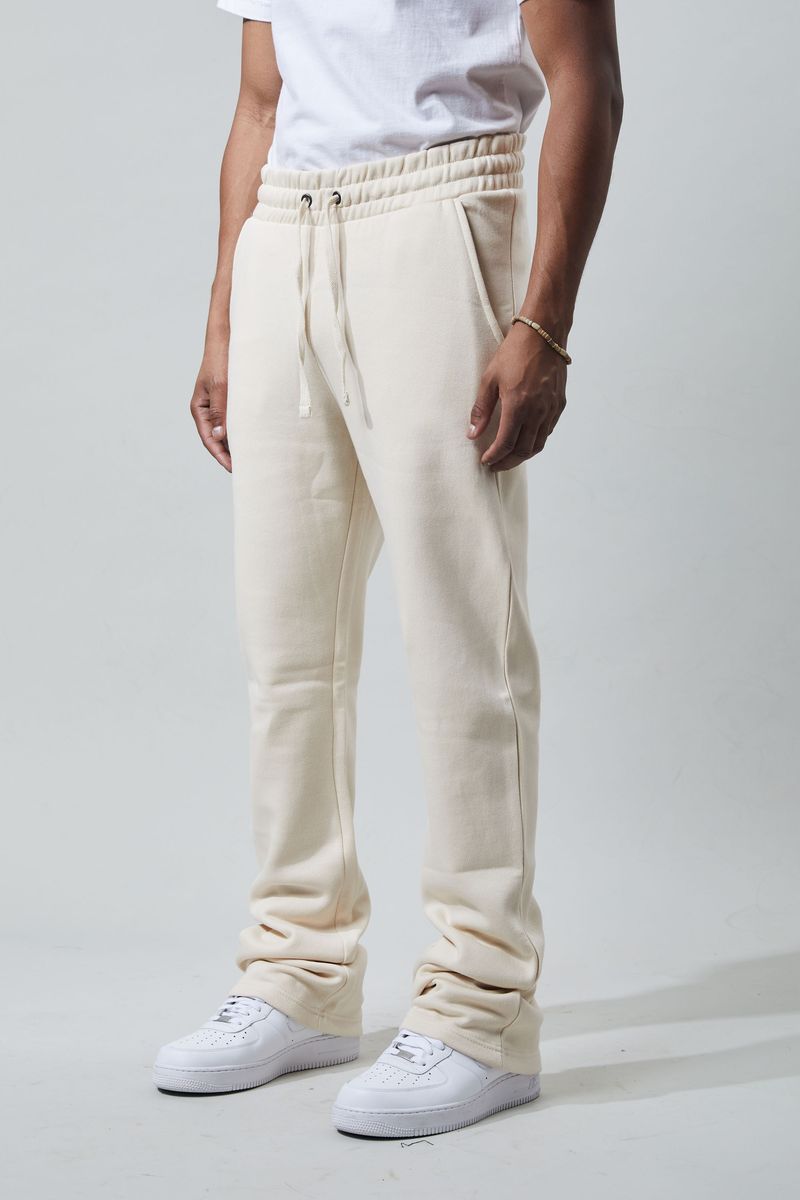 M.SOCIETY Men's Stacked Fleece Pants BONE (MS-23708)