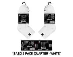 ODD SOX3 pack mens socks basix quater white