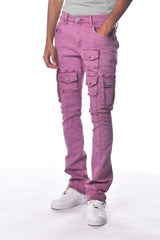 GUNZINII ZINII WARRIOR FLARE CARGOGZ306 VIOLET MAUVE.