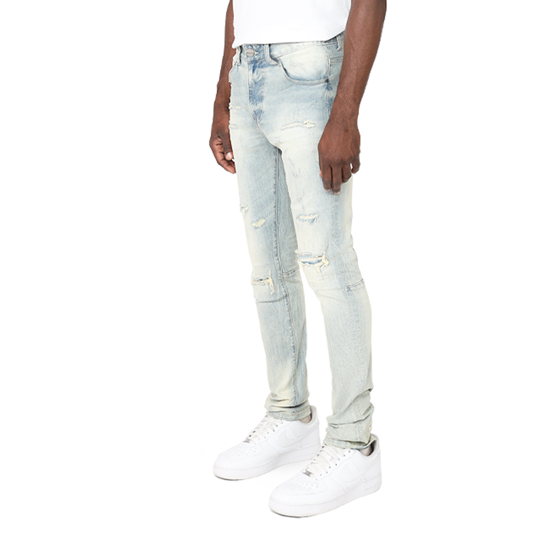 SMOKE RISE DISTRESSED RIP & REPAIR SEVILLE BLUE JEAN (JP23103)