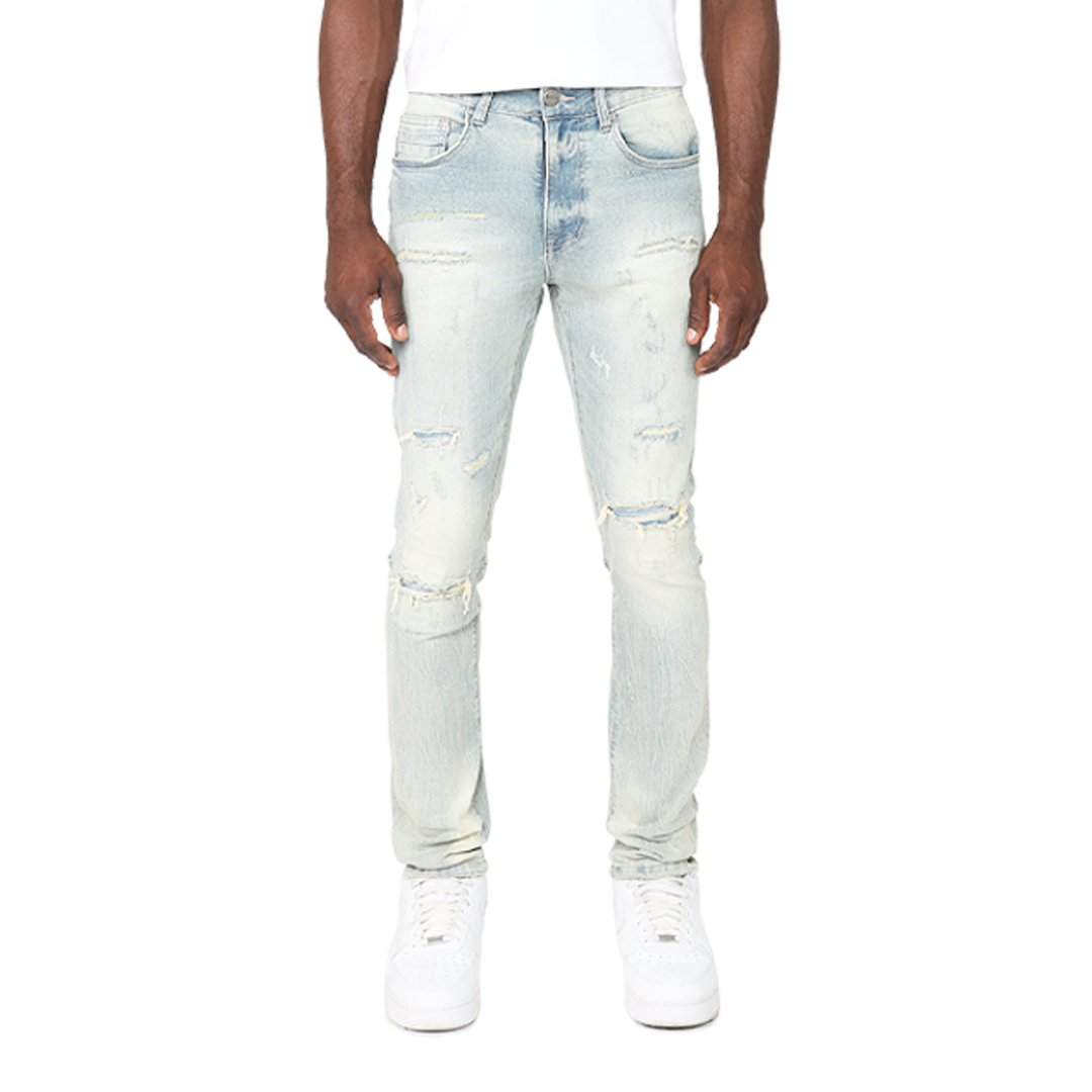 SMOKE RISE DISTRESSED RIP & REPAIR SEVILLE BLUE JEAN (JP23103)
