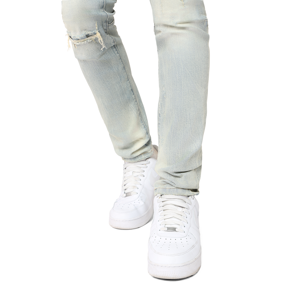 SMOKE RISE DISTRESSED RIP & REPAIR SEVILLE BLUE JEAN (JP23103)