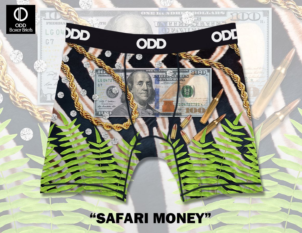 ODD Boxer Safari Money - Mens Boxer Briefs (XU40289MBB)