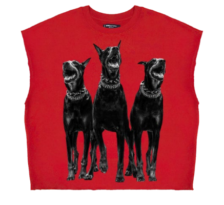 ROKU DEAD END RHINESTONES CROPPED CUT OFF SLEEVE SET RK1481644