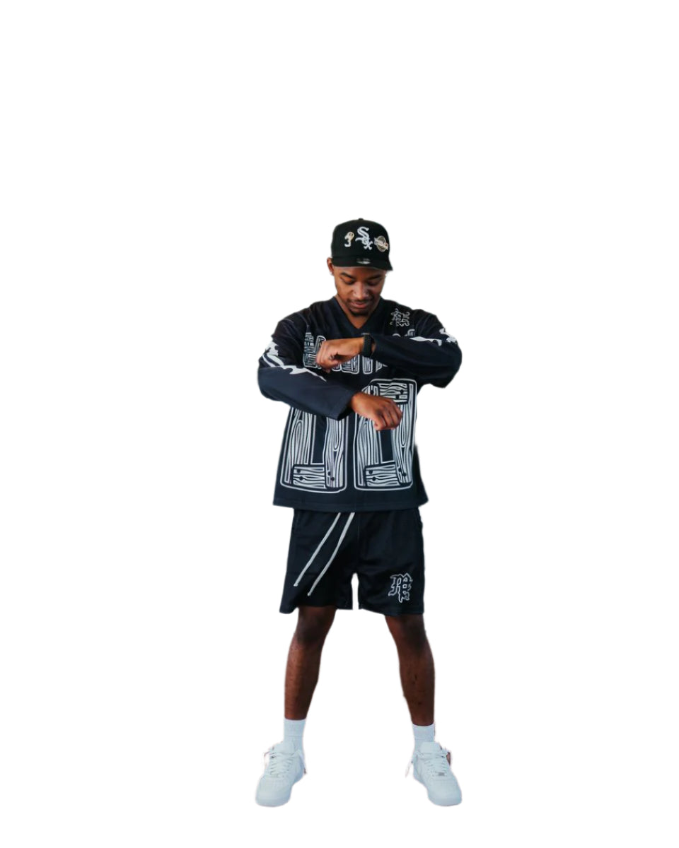 MIXED EMOTION SET OVERSIZE Black 'Lightning' Long Sleeve