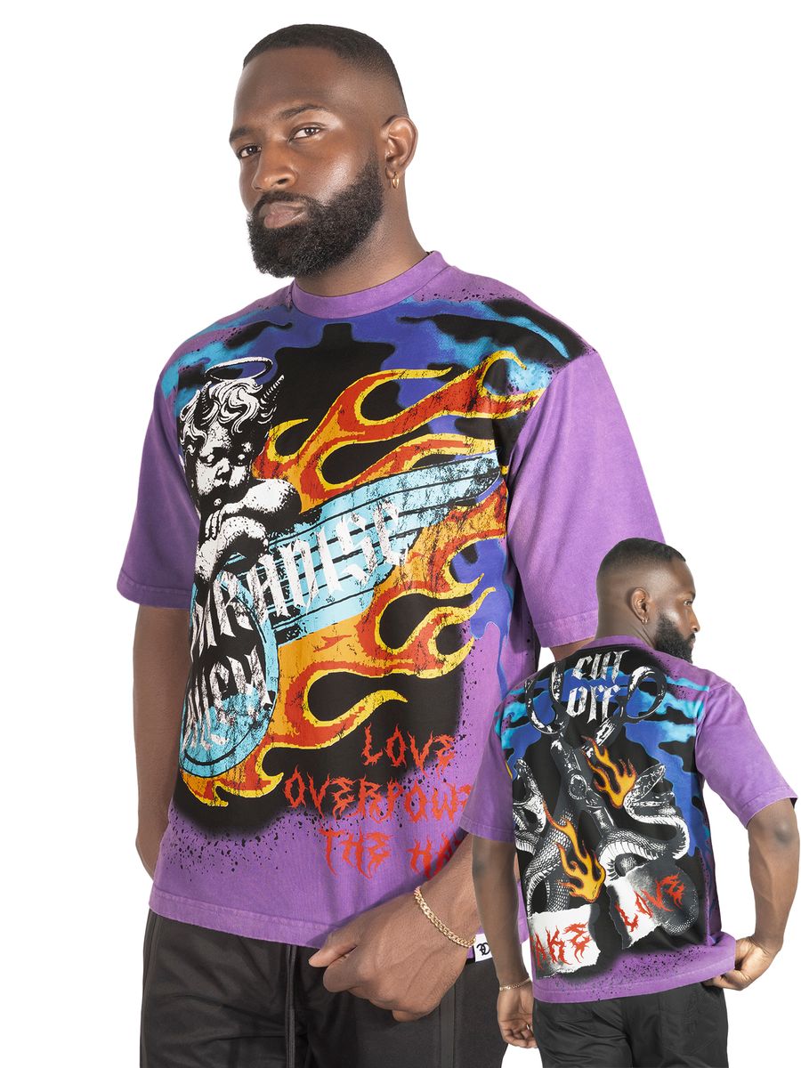 T-SHIRT FROST FAKE LOVE F169 VIOLET