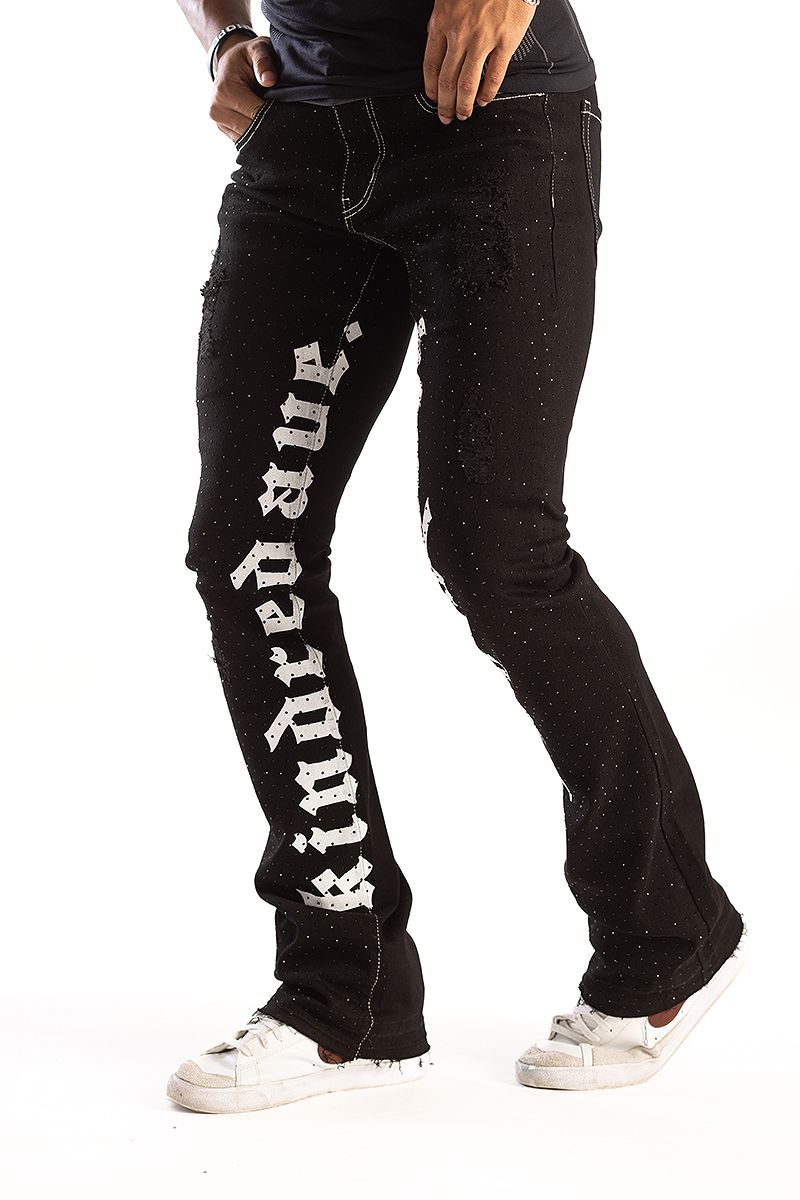 KINDRED RHINESTONE demin jeans black kd2211