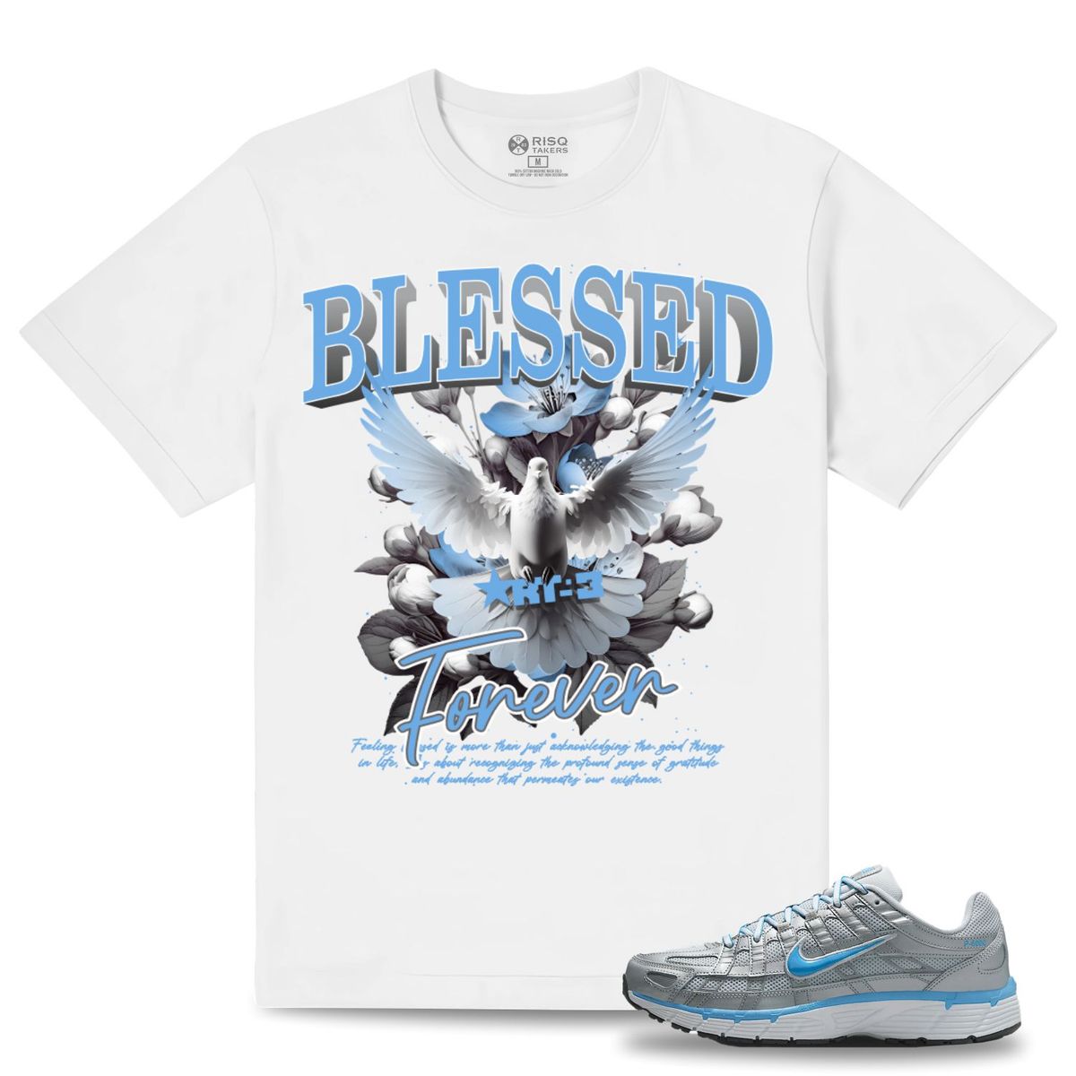 RISQ TAKERS t-shirt RISQ TAKERS Blessed Forever WHITE 3