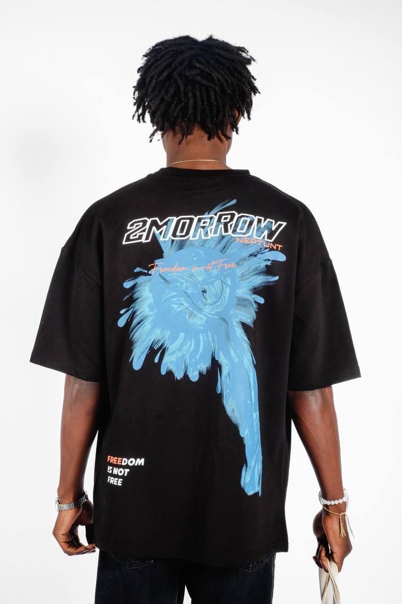 RICH GANG NEPTUNT HIGH QUALITY STYLE: OVERSIZED PRINTED TEE