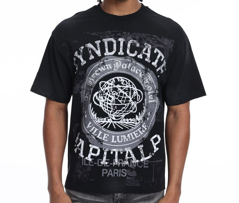 THE SYNDICATE t-shirts Capital P" Black/OS (SYN_TEE 1 (2))