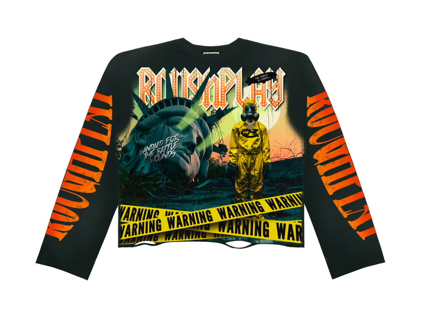 ROUGH PLAY LONG-SLEEVED T-SHIRT (Warning Long Sleeve (GREEN))