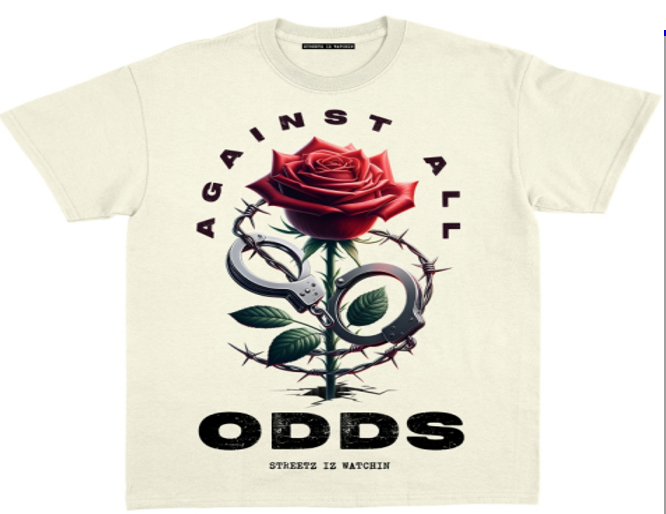 STREETZ IZ WATCHIN t-shirt AGAINST ALL ODDS SST CREAM