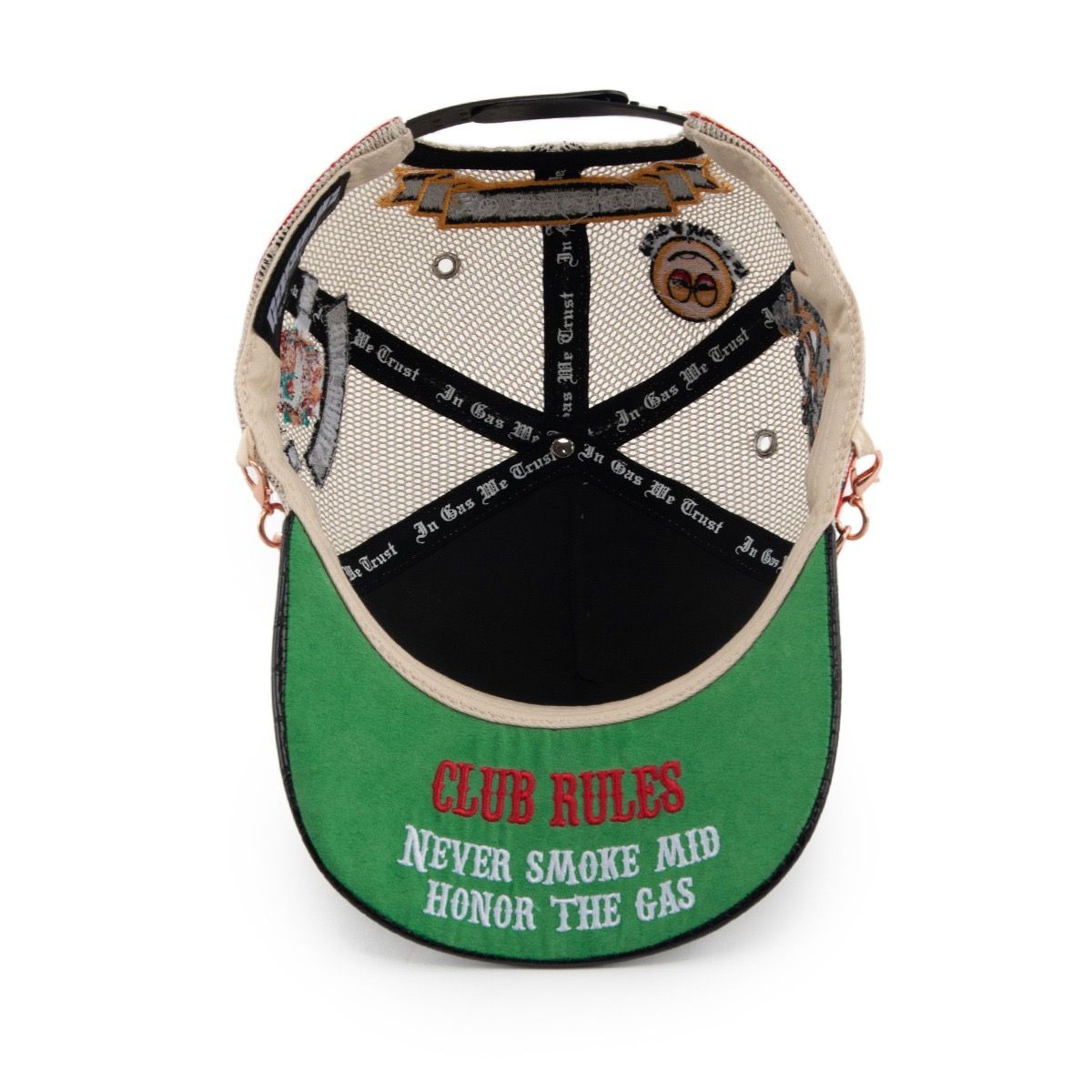 GAS NYC hat Vengeance Trucker Cream