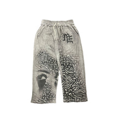 MIXED EMOTION (Pantalon de jogging "Stripped" crème)
