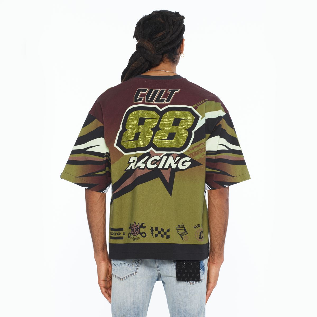 CULT OF INDIVIDUALITY SLEEVE CREW NECK TEE " RACER "