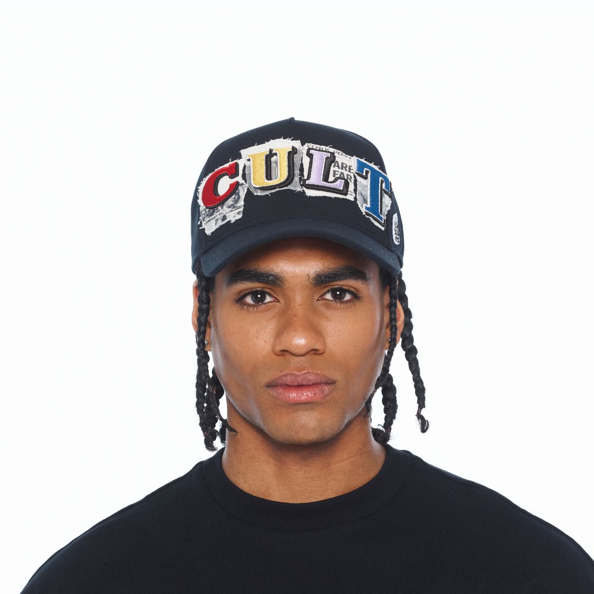 CULT OF INDIVIDUALITY hat CURVED VISOR " CULT NEWSPRINT" (626BC-CH56A)