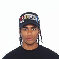 CULT OF INDIVIDUALITY hat CURVED VISOR " CULT NEWSPRINT" (626BC-CH56A)