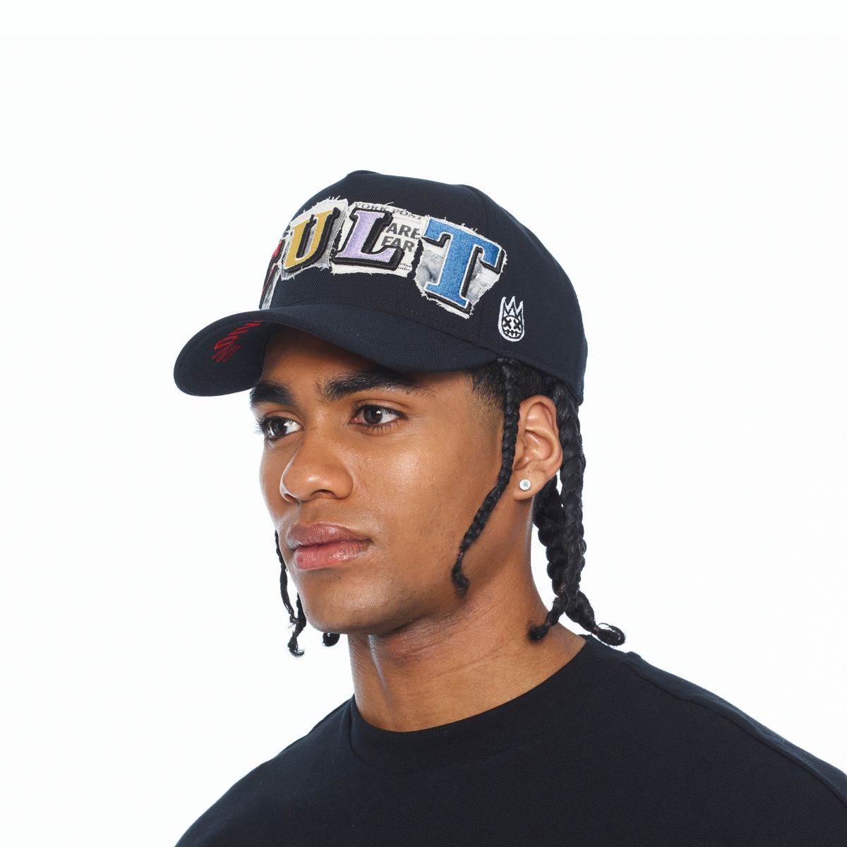CULT OF INDIVIDUALITY hat CURVED VISOR " CULT NEWSPRINT" (626BC-CH56A)