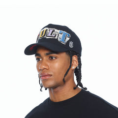 CULT OF INDIVIDUALITY hat CURVED VISOR " CULT NEWSPRINT" (626BC-CH56A)